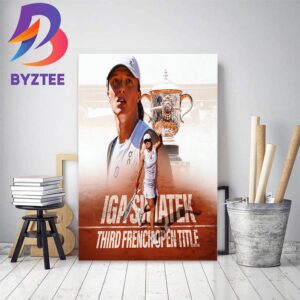 Third French Open Title For Iga Swiatek At Roland Garros Home Decor Poster Canvas