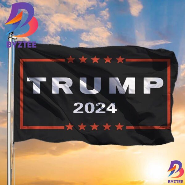 Trump 2024 Flag Donald Trump 2024 Donald J Trump Flag Merchandise For Trump Supporters Lovers 2 Sides Garden House Flag