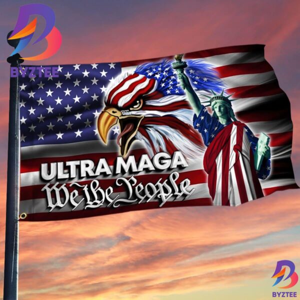 Trump 2024 Flag For Sale Ultra Mega We The People Liberty Eagle American Flag 2 Sides Garden House Flag