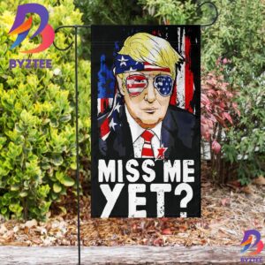 Trump 2024 Flag Miss Me Yet Flag Trump Glasses American Flag Garden Decor 2 Sides Garden House Flag