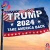 Trump 2024 Flag Take America Back Eagle Vote Donald Trump Flags For Sale 2 Sides Garden House Flag