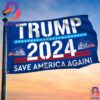 Trump 2024 Return Of The Maga King Flag Ultra Maga Flag Vote For Trump 2024 President Merch 2 Sides Garden House Flag