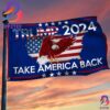 Trump 2024 Take America Back Flag Patriotic Eagle Pro-Trump Maga Flag 2024 President Campaign 2 Sides Garden House Flag