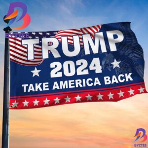 Trump 2024 Take America Back Flag Patriotic Eagle Pro-Trump Maga Flag 2024 President Campaign 2 Sides Garden House Flag