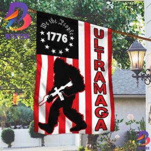 Trump Flag 2024 Bigfoot We The People Ultra Maga Flag 2024 Trump Supporters Political Merch 2 Sides Garden House Flag