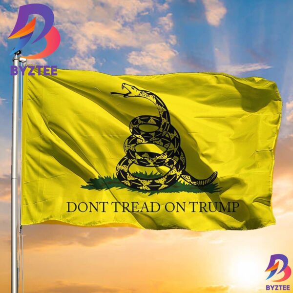 Trump Flag 2024 Gadsden Dont Tread On Trump Flag Support Trump For President 2024 Election 2 Sides Garden House Flag