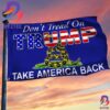Trump Flag 2024 Gadsden Dont Tread On Trump Flag Support Trump For President 2024 Election 2 Sides Garden House Flag