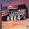 Trump Flag 2024 Patriotic Eagle Jesus Is My Savior Trump Is My President USA Flag Election 2 Sides Garden House Flag
