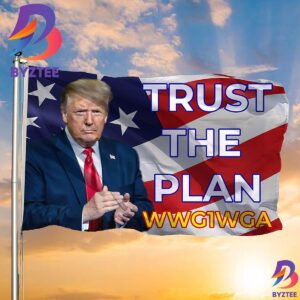 Trump Flag 2024 Trust The Plan Wwg1Wga Slogan American Flag Donald Trump 2024 Political Merch 2 Sides Garden House Flag