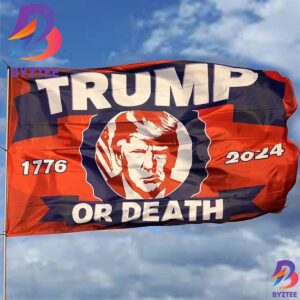 Trump Or Death Flag Pro Trump 2024 Patriotic Flag Decor Indoor Outdoor 2 Sides Garden House Flag