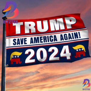 Trump Save America Again 2024 Flag Vote Donald Trump 2024 Ultra Maga Flag Political Merch 2 Sides Garden House Flag