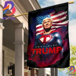 Trump Save America Flag MAGA Superman Trump Flag For Sale 2 Sides Garden House Flag