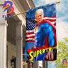 Trump Superman Flag Pro Donald Superhero US President Republican Funny Political Flag For Decor 2 Sides Garden House Flag