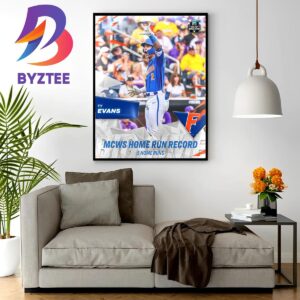 Ty Evans MCWS Home Run Record With 5 Home Runs Home Decor Poster Canvas