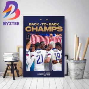 US Mens National Soccer Team Are Back To Back Champs CONCACAF Nations League Home Decor Poster Canvas