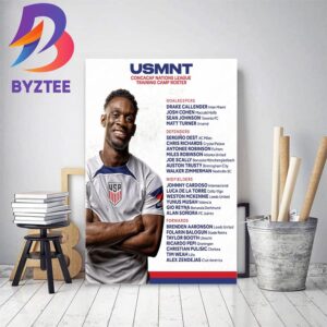 USMNT Concacaf Nations League Training Camp Roster Home Decor Poster Canvas