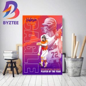 Valerie Cagle Is 2023 Softball Collegiate Player Of The Year Home Decor Poster Canvas