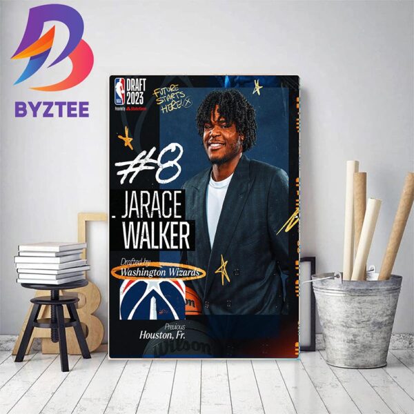 Washington Wizards Select Jarace Walker With The 8th Pick Of The 2023 NBA Draft Home Decor Poster Canvas