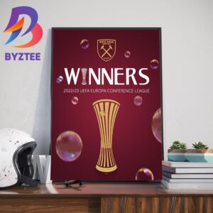 West Ham United Winners 2022-23 Europa Conference League Champions Home Decor Poster Canvas