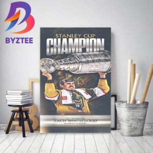Zach Whitecloud And Vegas Golden Knights Are 2023 Stanley Cup Champions Home Decor Poster Canvas