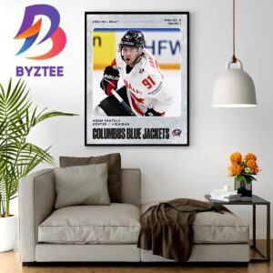 Adam Fantilli Is The Newest Member Of The Columbus Blue Jackets Home Decor Poster Canvas