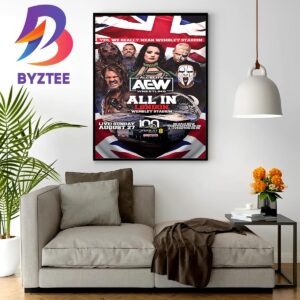 All Elite Wrestling All In London Wembley Stadium August 27 2023 Home Decor Poster Canvas