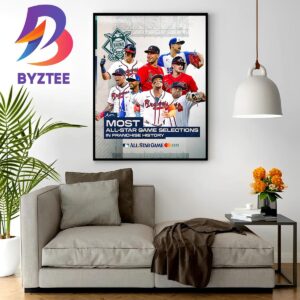 Atlanta Braves Most All Star Game Selections In MLB All Star Game 2023 Home Decor Poster Canvas
