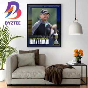 Brian Harman Claims The Open Championship Champions Home Decor Poster Canvas