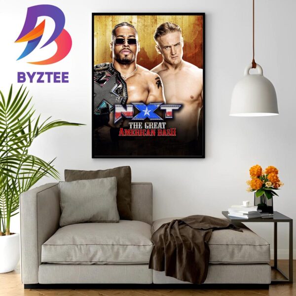 Carmelo Hayes Vs Ilja Dragunov At WWE NXT The Great American Bash Home Decor Poster Canvas