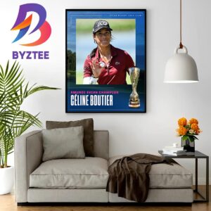 Celine Boutier Is The 2023 Amundi Evian Championship Champions Home Decor Poster Canvas