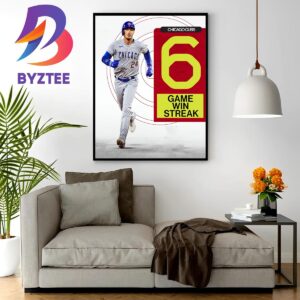 Chicago Cubs With 6 Game Win Streak In MLB Wall Decor Poster Canvas