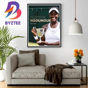 Clervie Ngounoue Is Girls Singles Champion At 2023 Wimbledon Home Decor Poster Canvas