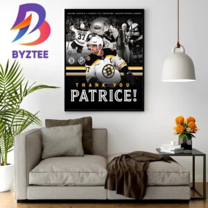 Congratulations On An Incredible Career Patrice Bergeron Retirement From NHL Home Decor Poster Canvas