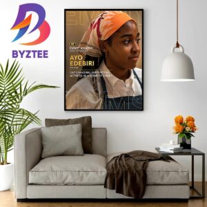 Congratulations To Ayo Edebiri The Bear Win The 2023 Outstanding Supporting Actress In A Comedy Series Emmy Nomination Home Decor Poster Canvas