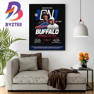 Deestroying 1on1s NFL Summer Tour Continues On In Buffalo With The Buffalo Bills Home Decor Poster Canvas