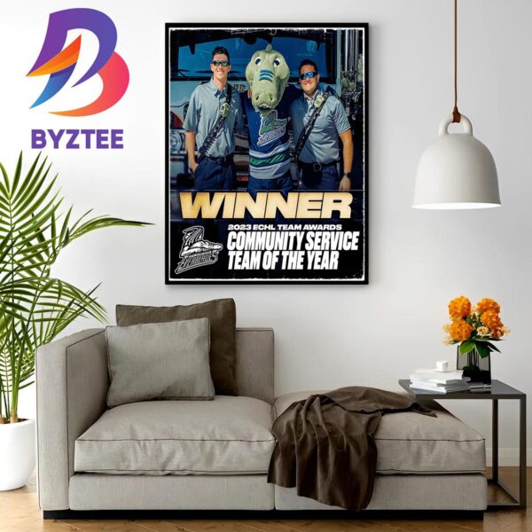 Florida Everblades Are Winner Community Service Team Of The Year Of The 2023 ECHL Team Awards Home Decor Poster Canvas