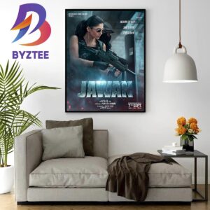 Jawan Official Poster Of Nayanthara Home Decor Poster Canvas