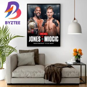 Jon Jones Vs Stipe Miocic At UFC 295 For Heavyweight Title Bout At Madison Square Garden In New York City Home Decor Poster Canvas