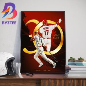 Los Angeles Angels Shohei Ohtani 30 Home Runs In MLB Home Decor Poster Canvas