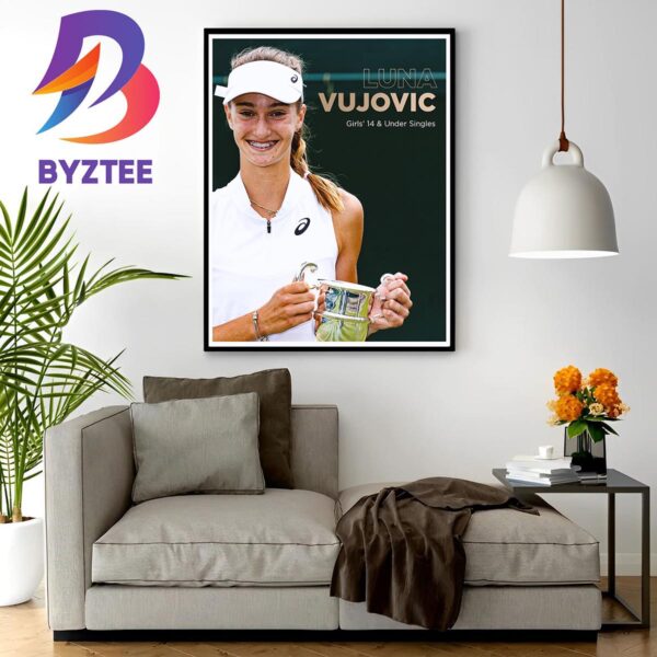 Luna Vujovic Is Girls 14 And Under Singles Champion At 2023 Wimbledon Home Decor Poster Canvas