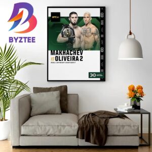Makhachev Vs Oliveira 2 Fights Official For World Lightweight Championship At UFC 294 Home Decor Poster Canvas