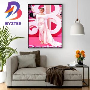 Margot Robbie As The Enchanted Evening Barbie For The Barbie London Premiere Home Decor Poster Canvas