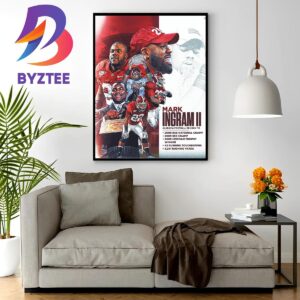 Mark Ingram II Is Alabama Football Star On Big Noon Kickoff This Fall Home Decor Poster Canvas