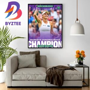 Marketa Vondrousova Is Ladies Singles Champions 2023 Wimbledon Home Decor Poster Canvas