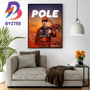 Max Verstappen Pole In Spielberg Austrian GP 2023 Home Decor Poster Canvas