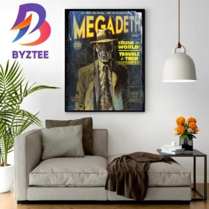 Megadeth Crush The World Tour Trouble Is Their Business Home Decor Poster Canvas