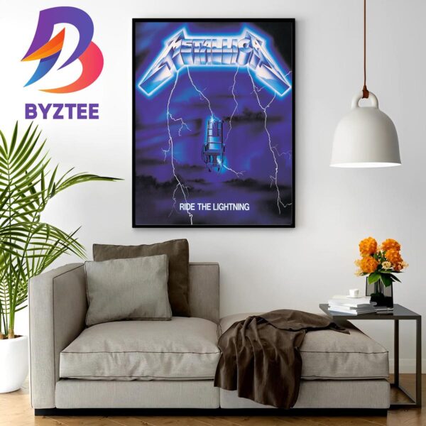 Metallica On This Day In 1984 Ride The Lightning Was Released Wall Decor Poster Canvas