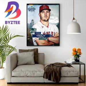 Mike Trout Of American League In 2023 MLB All Star Starters Reveal Home Decor Poster Canvas