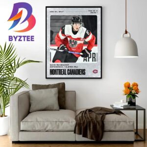 Montreal Canadiens Select David Reinbacher At No 5 Overall In The 2023 NHL Draft Home Decor Poster Canvas