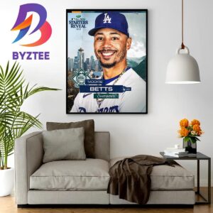 Mookie Betts Of National League In 2023 MLB All Star Starters Reveal Home Decor Poster Canvas